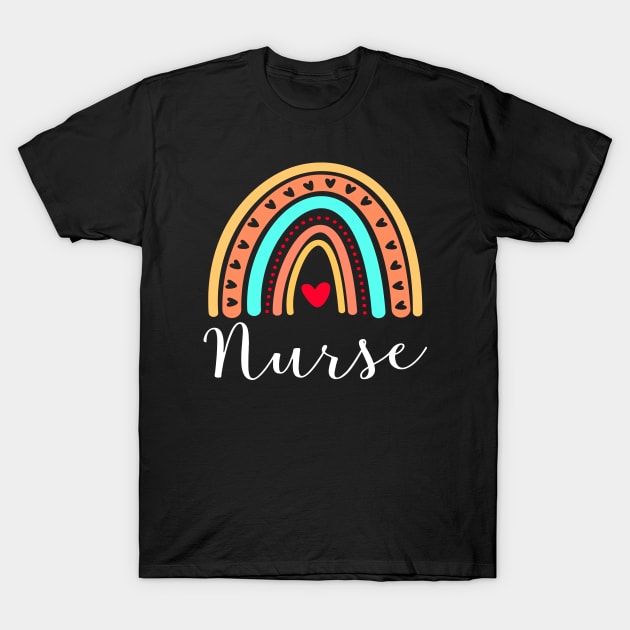 Funny Nurse Rainbow T-Shirt by Aprilgirls